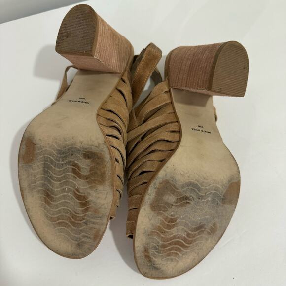 Matisse Mummy Sling Back Heeled Sandals Size 8.5 Beige Camel Brown - Picture 7 of 10